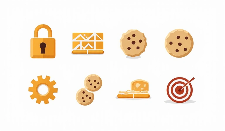 不同类型的Cookie图标