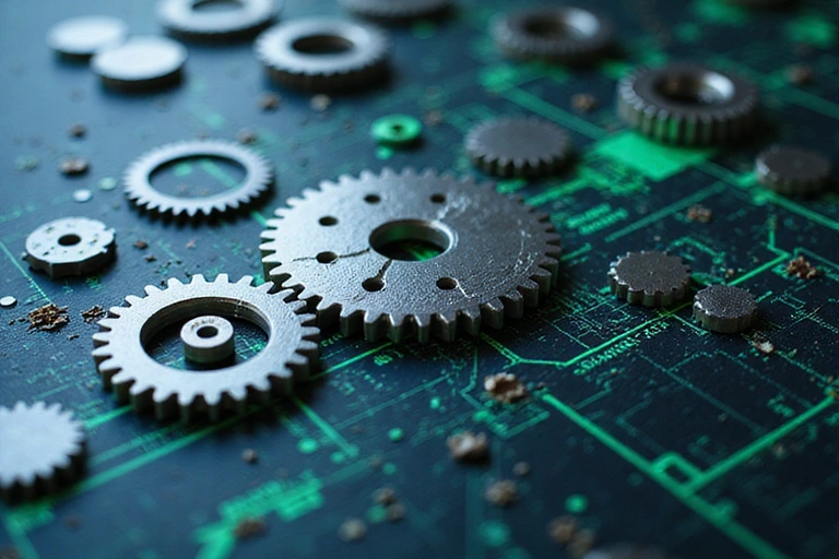 制造业供应链优化的抽象图像